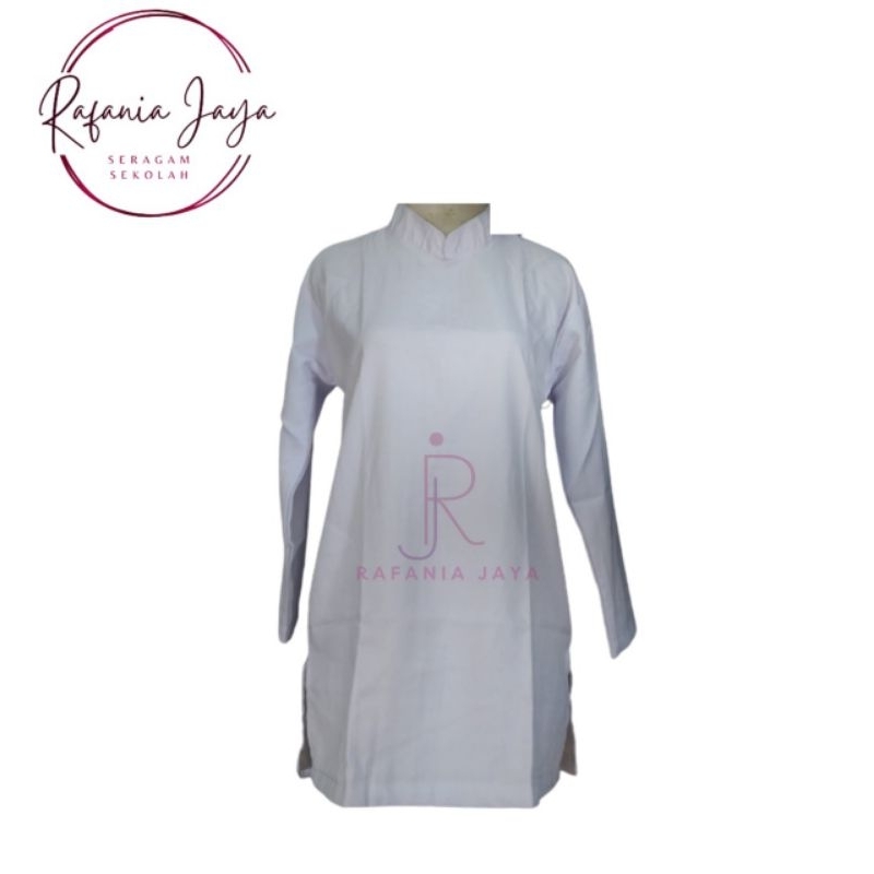 Baju Putih Kurung Padang Muslim Sekolah SD SMP SMA Umum Bahan Twist Seragam Sekolah Baju Tunik Musli