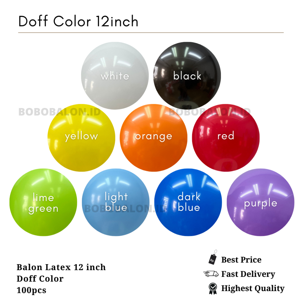 Balon Latex Doff 12 inch