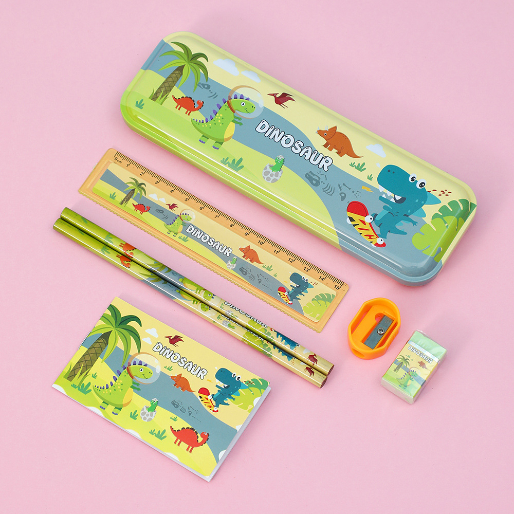GEM 6 IN 1 STATIONERY TEMPAT PENSIL PERALATAN TULIS SEKOLAH ANAK PULPEN UNICORN SET PENSIL DORAEMON 