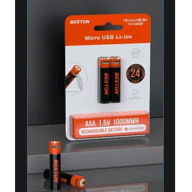 BESTON USB Rechargeable AAA Lithium Battery
