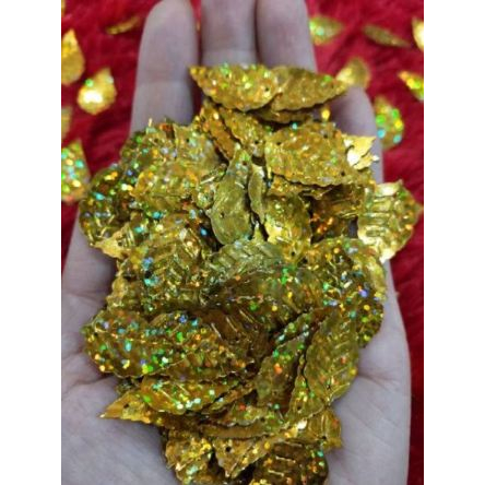Payet Manik Daun Mangga - EMAS LASER ( 200 GRAM )