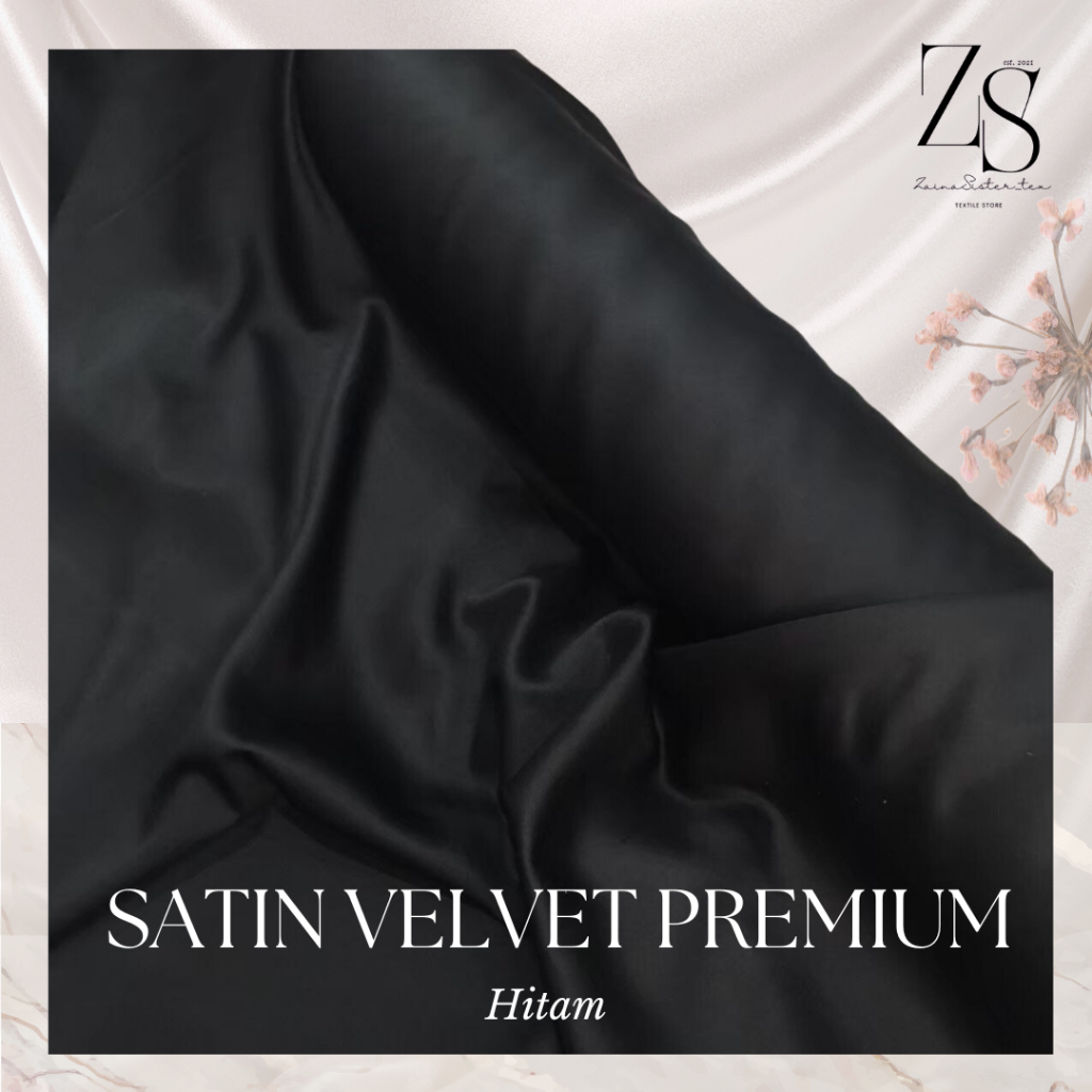 Kain Satin Velvet Premium Background Backdrop Foto Studio Warna Hitam Black