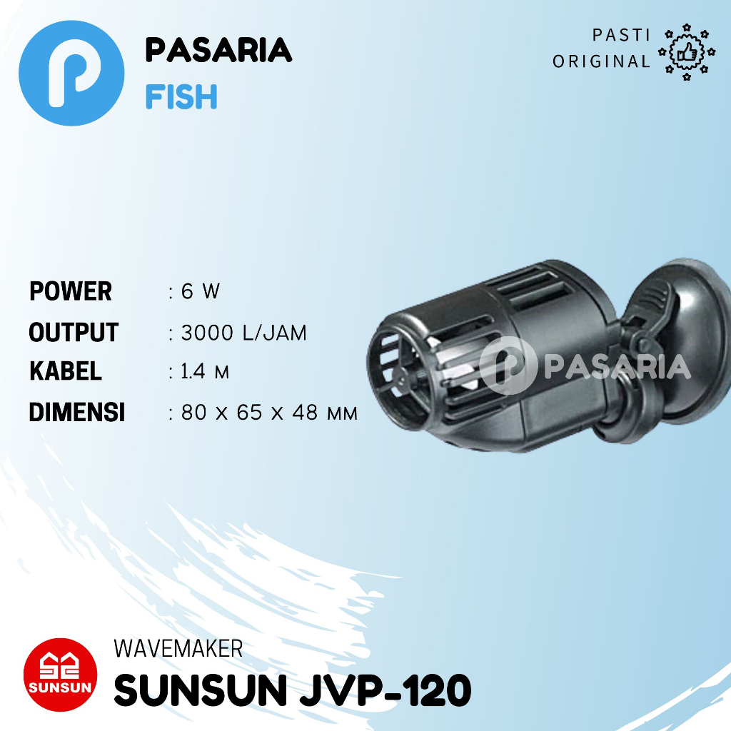 SUNSUN JVP120/JVP 120 Wavemaker/Wave/Gelombang Ombak/Arus Akuarium/Kolam