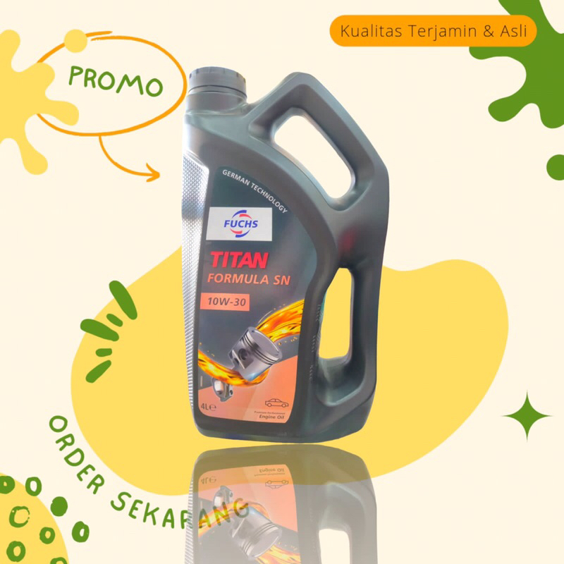 Fuchs Titan SAE 10w/30 10W-30 10W30 / Galon 4 liter / OLI TITAN / OLI FUCHS