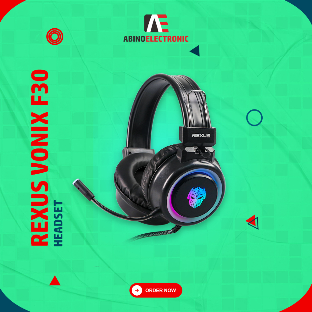 Headset Gaming Rexus Vonix F30 Headphone Komputer PC Laptop HP