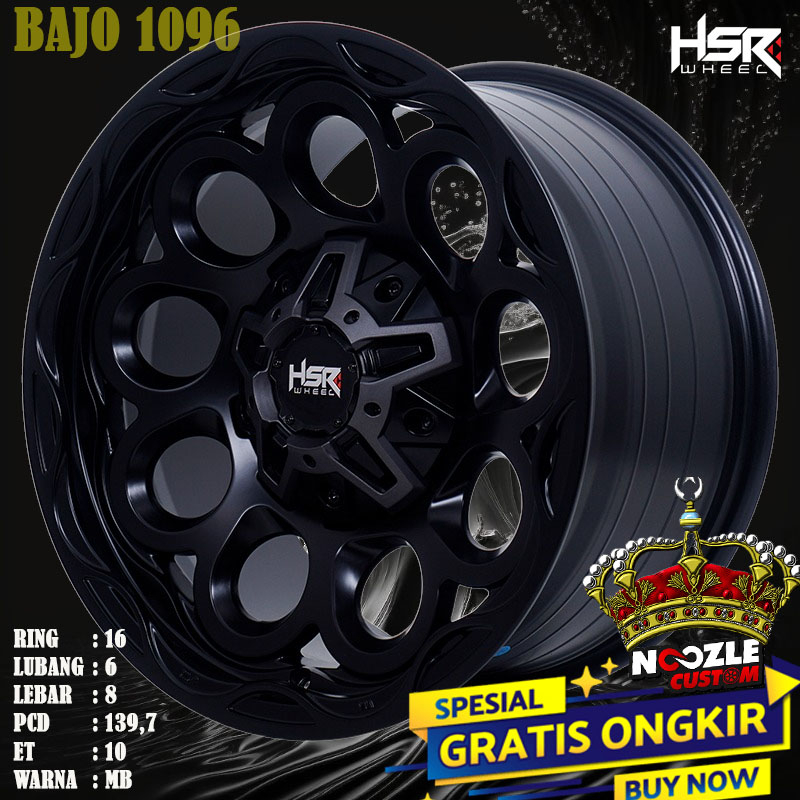 Velg Offroad R16 Lubang 6 Pelek Mobil Strada Triton Ring 16 Type HSR Bajo