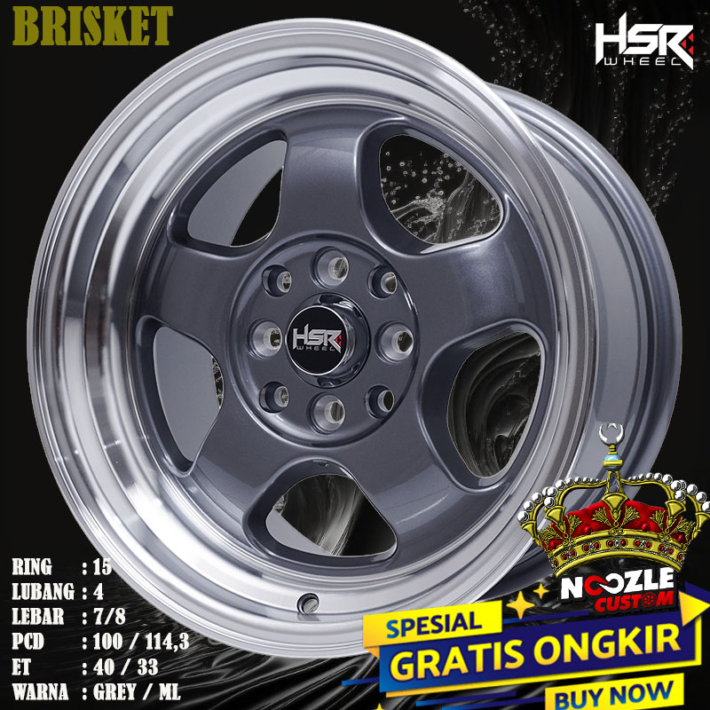 Velg Celong HSR Ring 15 Lebar Belang Pelek Mobil HSR R15 Type HSR Brisket