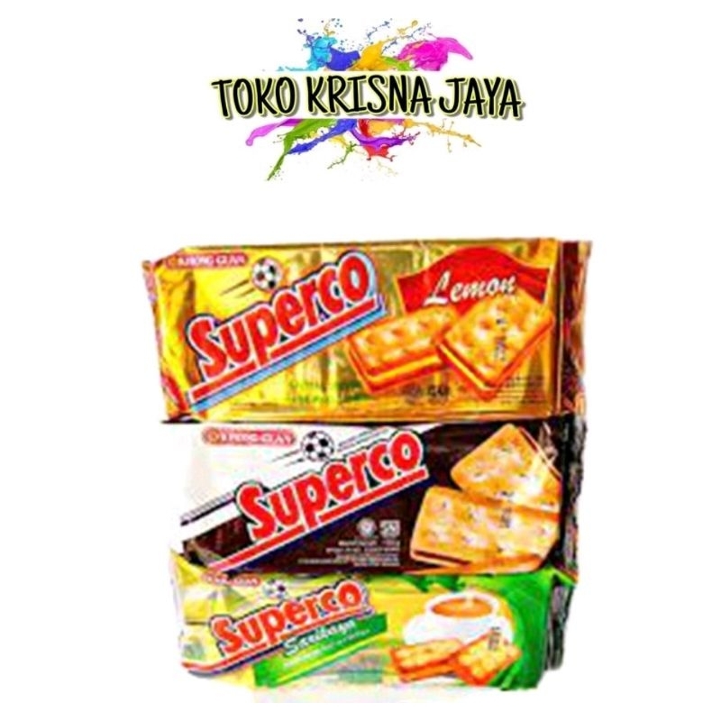 

SNACK KHONG GUAN SUPERCO RASA COKELAT / LEMON / SARIKAYA NETTO 138 GR