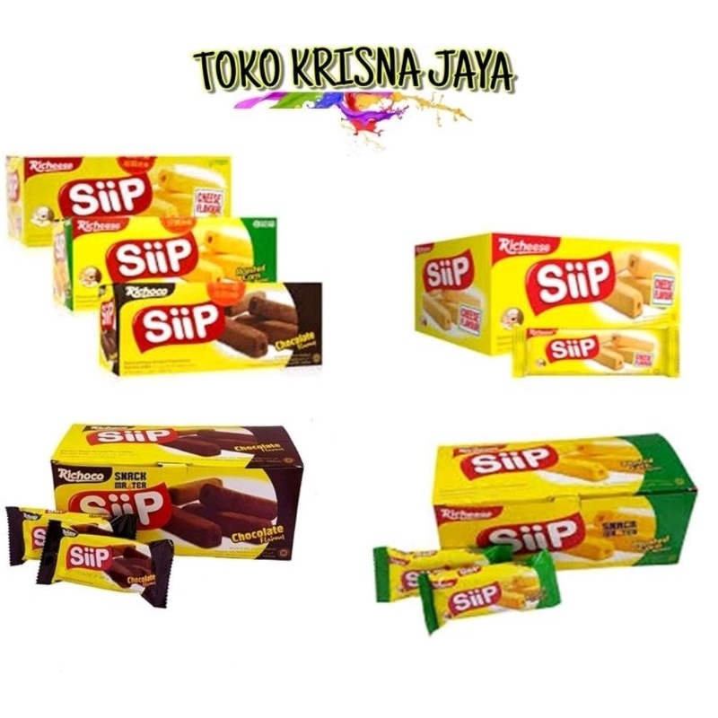 

RICHEESE NABATI SIIP SNACK ANEKA RASA CHEESE | CHOCOLATE | ROASTED CORN 1 PACK ISI 20 PCS X 4 GR