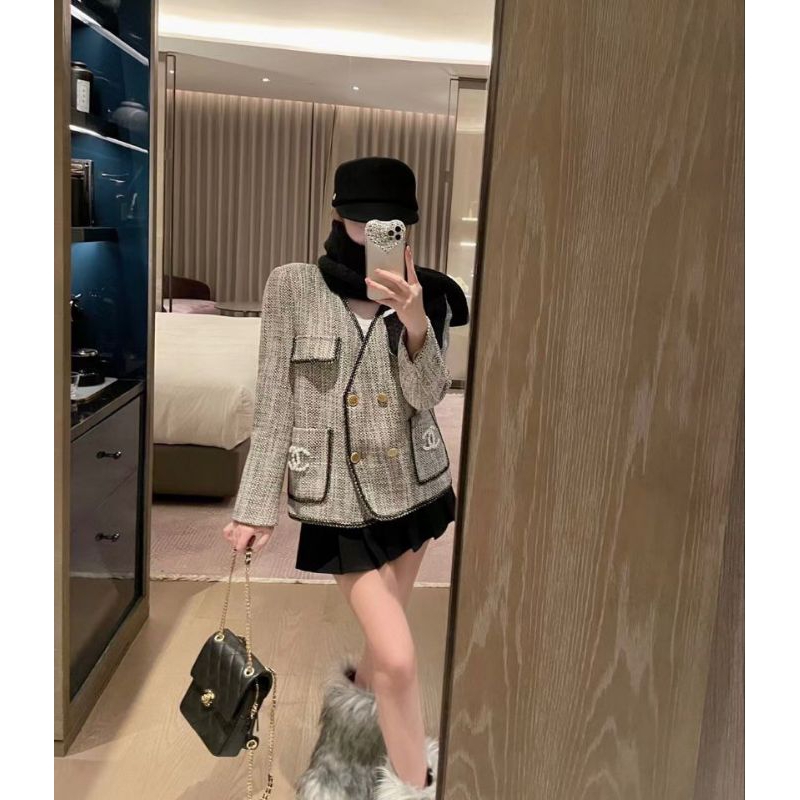 Blazer wanita tweed premium outer