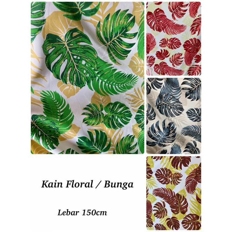 Kain Sofa motif Daun/Floral