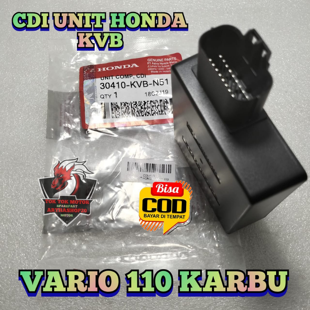 CDI Unit KVB Motor Honda Vario 110 CW Karbu , Vario Techno 110 Vario Carbu Capasitor Discharge Ignit