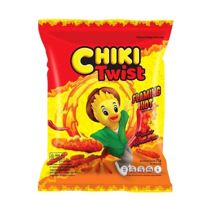 

CHIKI TWIST SNACK CAMILAN RASA JAGUNG BAKAR FLAMING HOT RENCENG ISI 10 X 15 GRAM