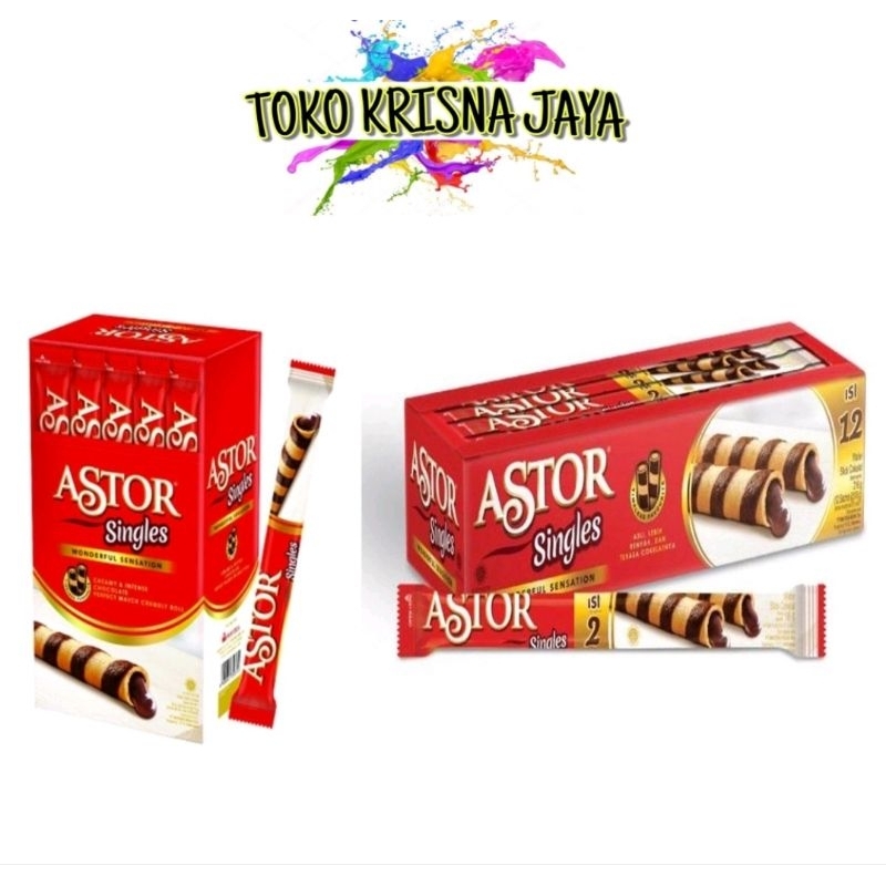 

ASTOR CHOCOLATE SINGLES WAFER STICK ROLLS WONDERFULL SENSATION 20+1 PCS X18 GR