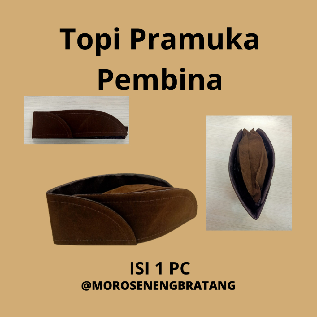 Topi Pembina COKLAT - Peci Pramuka Wanita