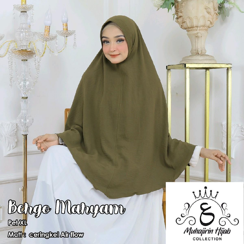 Muhajirin - BERGO CRINKLE PET BUSA ANTEM XL JILBAB CRINKLE HIJAB CRINKLE PET BUSA ANTEM XL JIBAB SYA