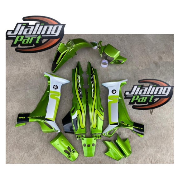 Terlaris cover body full halus Yamaha Fiz R hijau full set body Fiz R F1ZR set striping caltex hijau