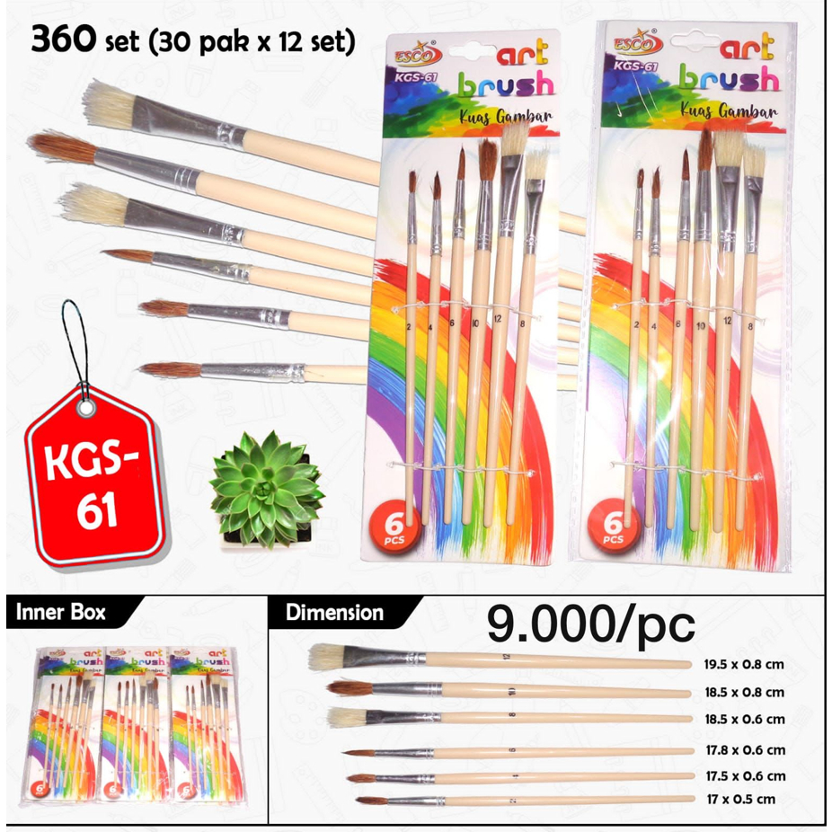 

[1 Set] Brush Esco KGS-61 / Kuas Lukis Esco KGS-61