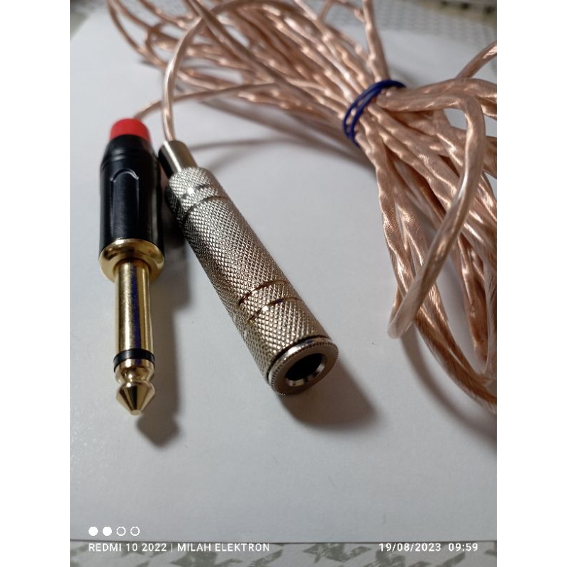 Sambungan Jack  mic akai panjang kabel 5meter