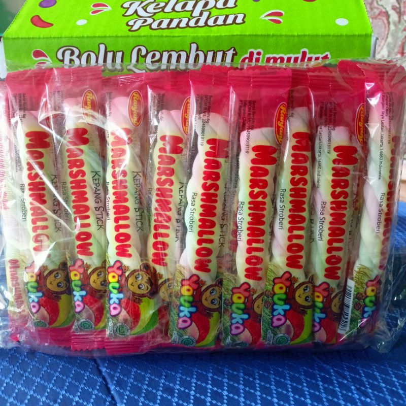 

Permen Marshmellow Youka 1 pack isi 20pcs/Marshmellow Stroberi