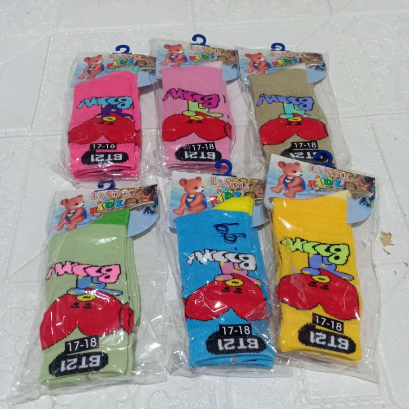 KAOS KAKI ANAK TK MOTIF GAMBAR BTS/KAOS KAKI MURAH
