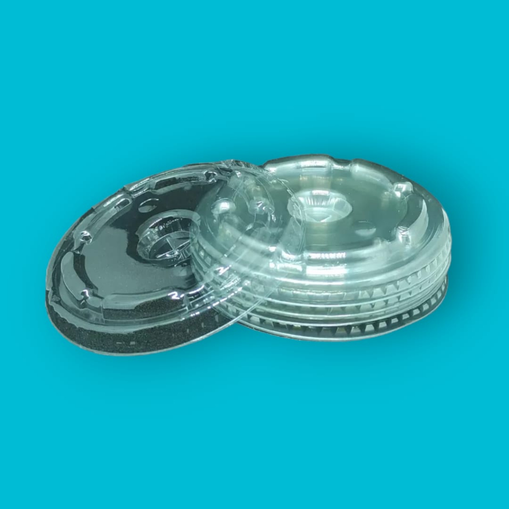 Tutup cup datar / tutup cup oz datar pp tipis 92 mm