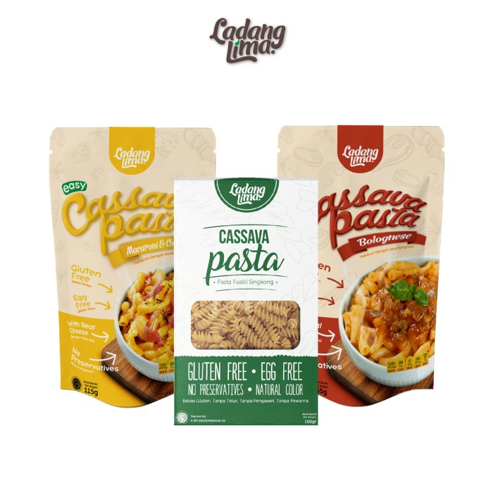 

[#67] LADANG LIMA - Pasta Sehat Singkong Makaroni Fusili Instant Gluten Free Pasta / Pasta Diet MPASI BAYI / Pasta Organik