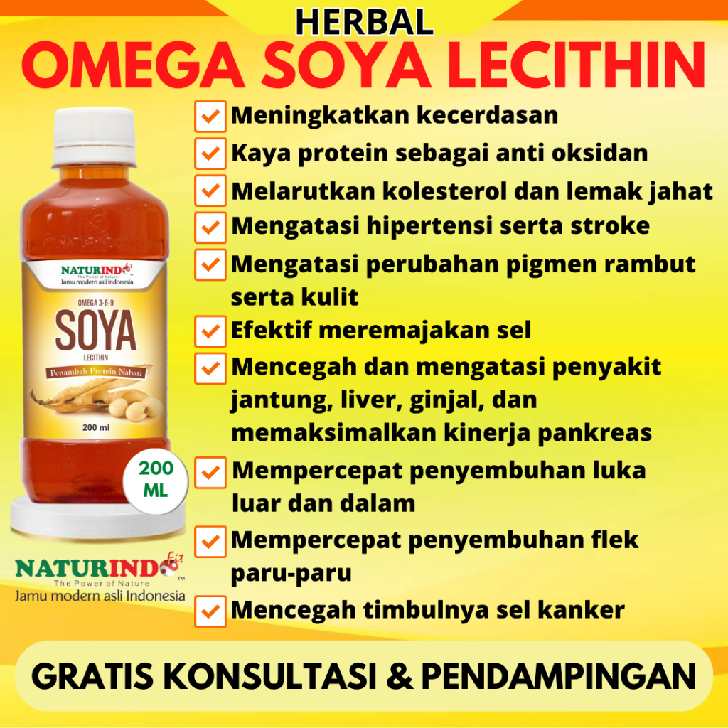 OMEGA SOYA LECITHIN Herbal Alami Naturindo