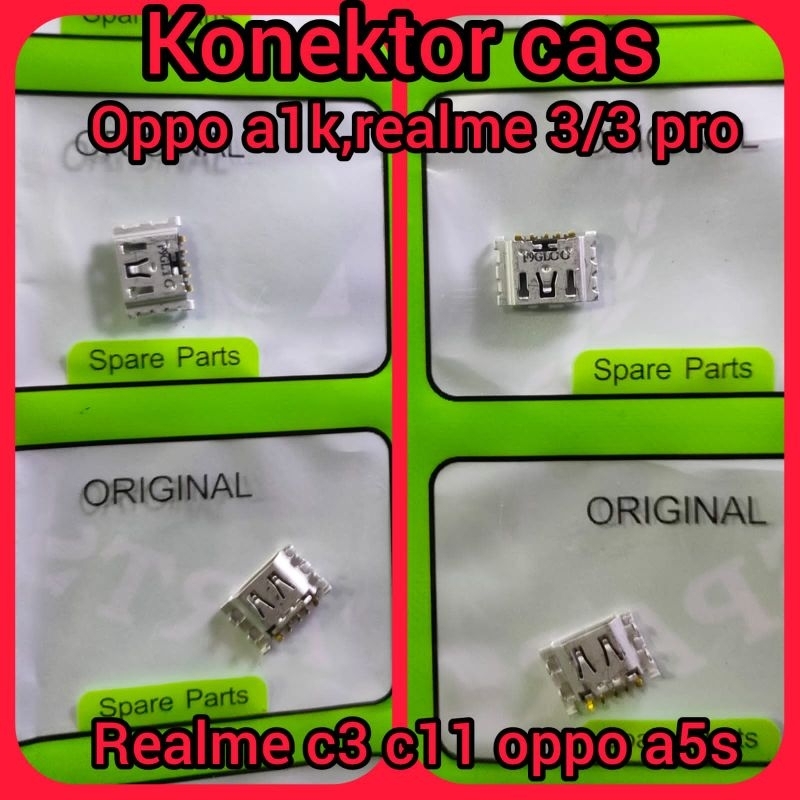 konektor cas universal for hp realme C3 Oppo A1k A31