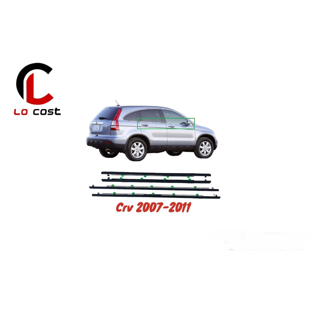 pelipit list karet kaca luar mobil CRV 2007 2008 2009 2010 2011 (4pcs)