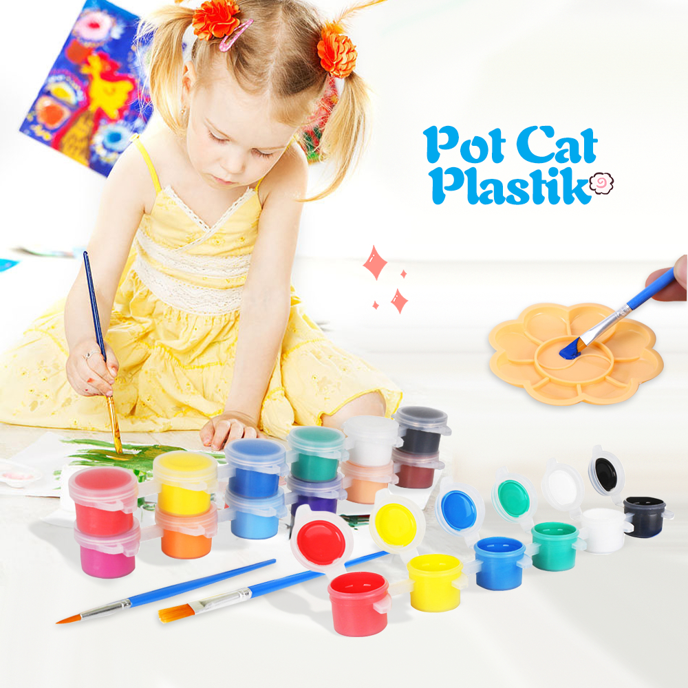 

AIKOKY Tempat Cat Akrilik/Pot Cat Plastik/Wadah Tinta 6x3ml