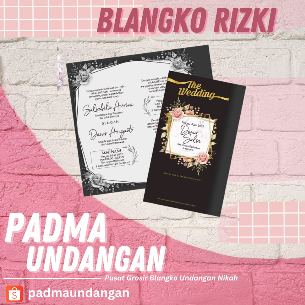 Blangko Undangan Rizki 27 | Pusat Grosir Blangko | Padma Undangan