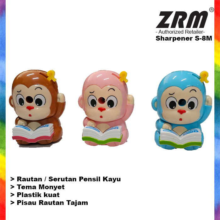 

Serutan Pensil Meja Monyet Fancy / Rautan Meja Monyet Fancy ZRM S-8M
