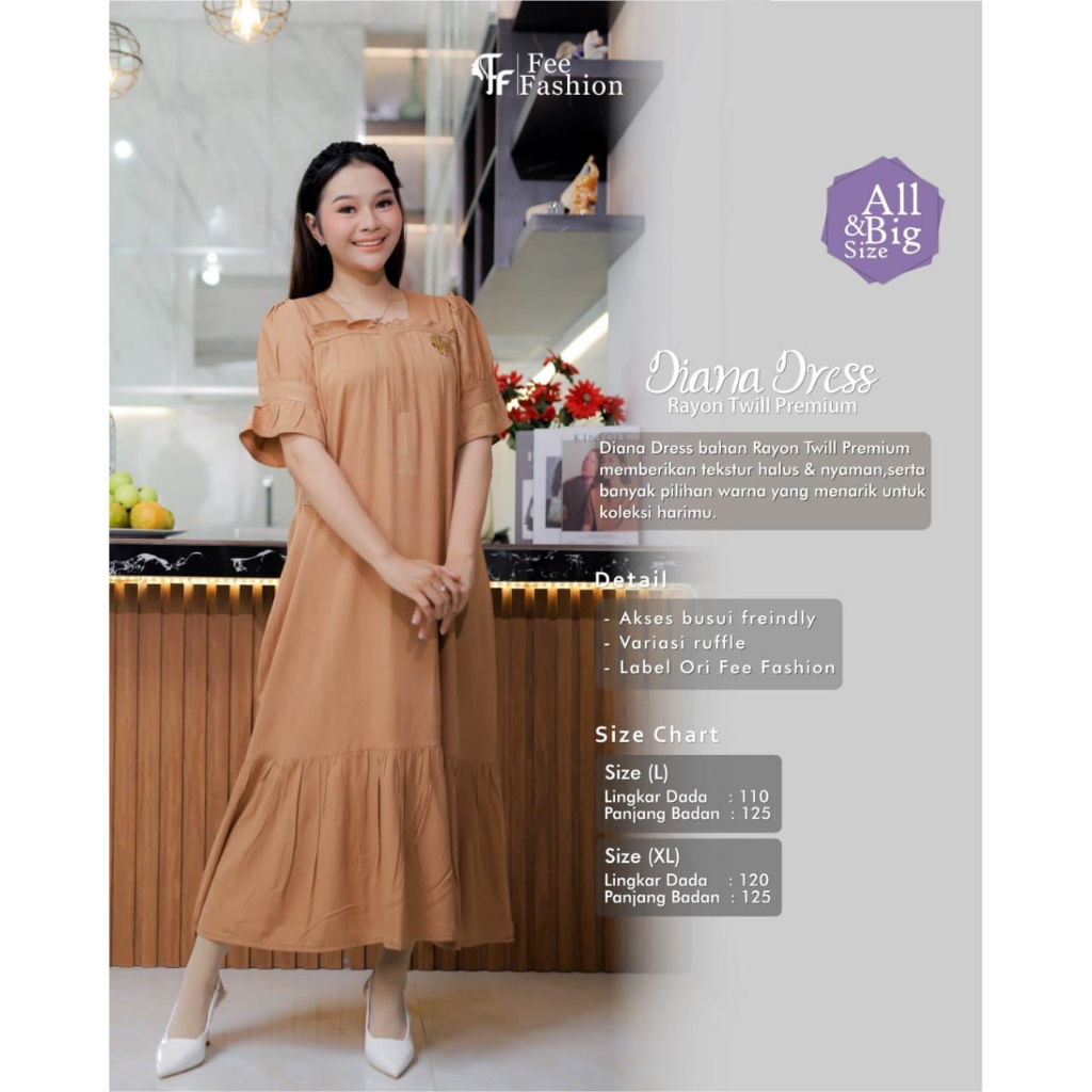 TEBUS MURAH DRESS/ GAMIS DIANA FEE FASHION