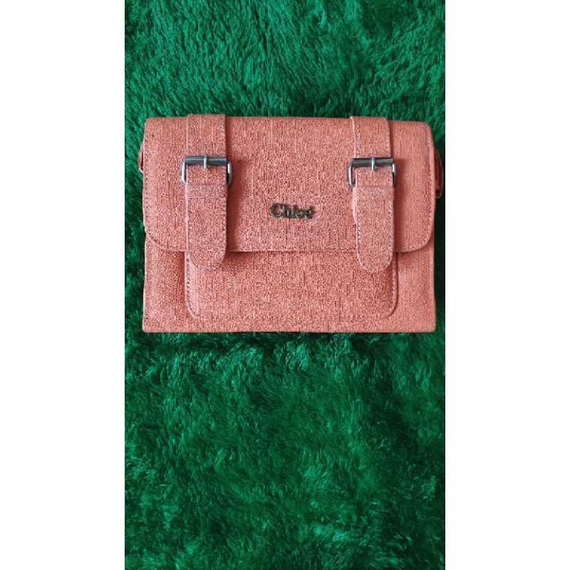 Tas Wanita Slempang Warna Orange PRELOVED