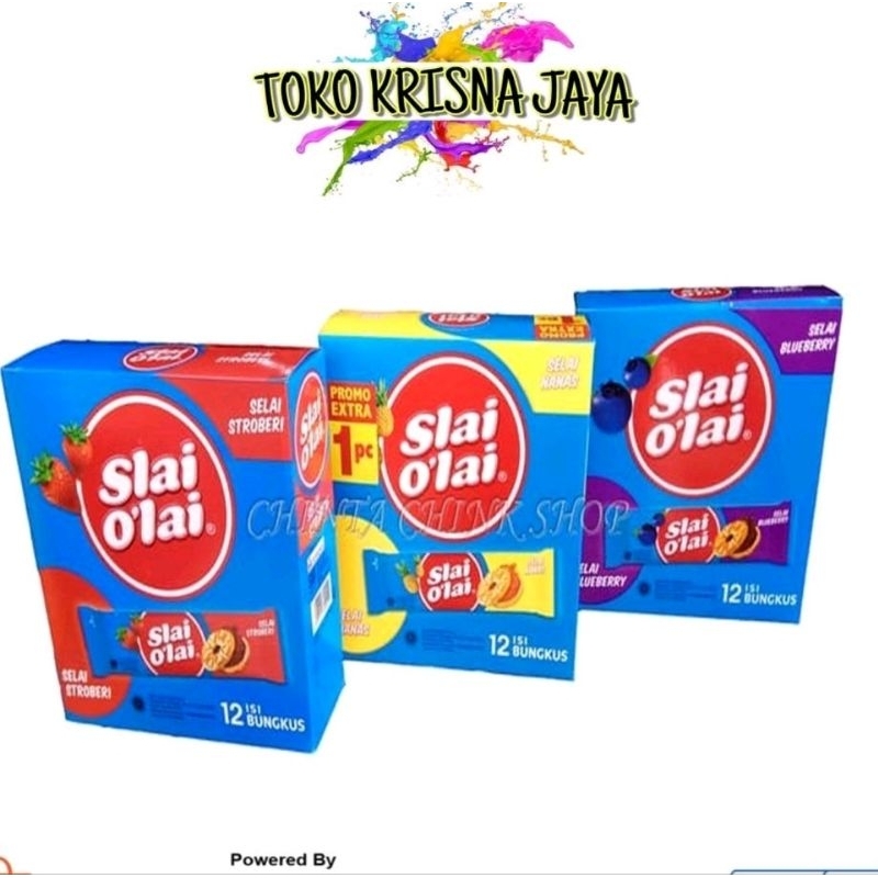 

ROMA SLAI O'LAI BISKUIT SUSU RASA STRAWBERRY | NANAS | BLUEBERRY 1 PACK ISI 12PCS X 24GRAM