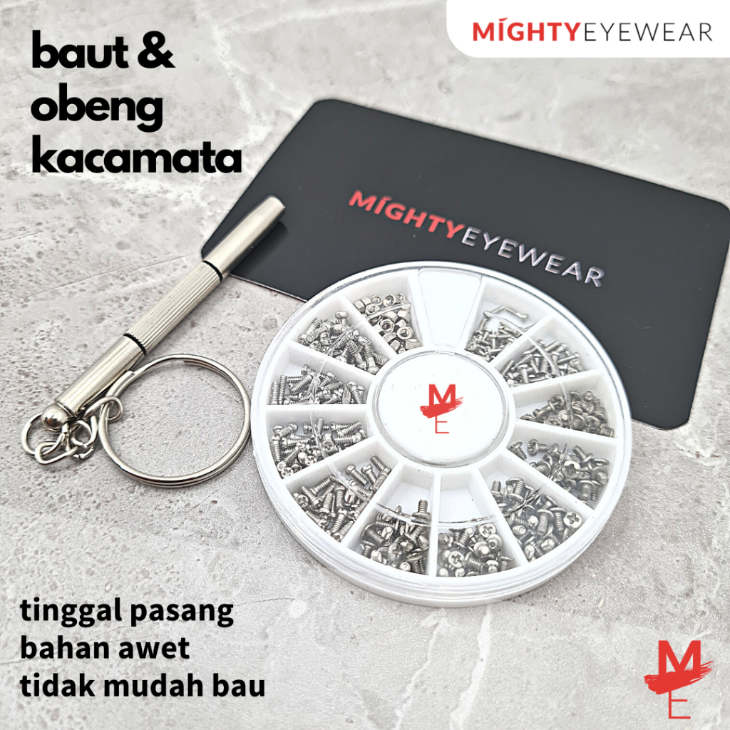 Mur Baut Sekrup Obeng Kacamata - Perlengkapan Reparasi Kacamata