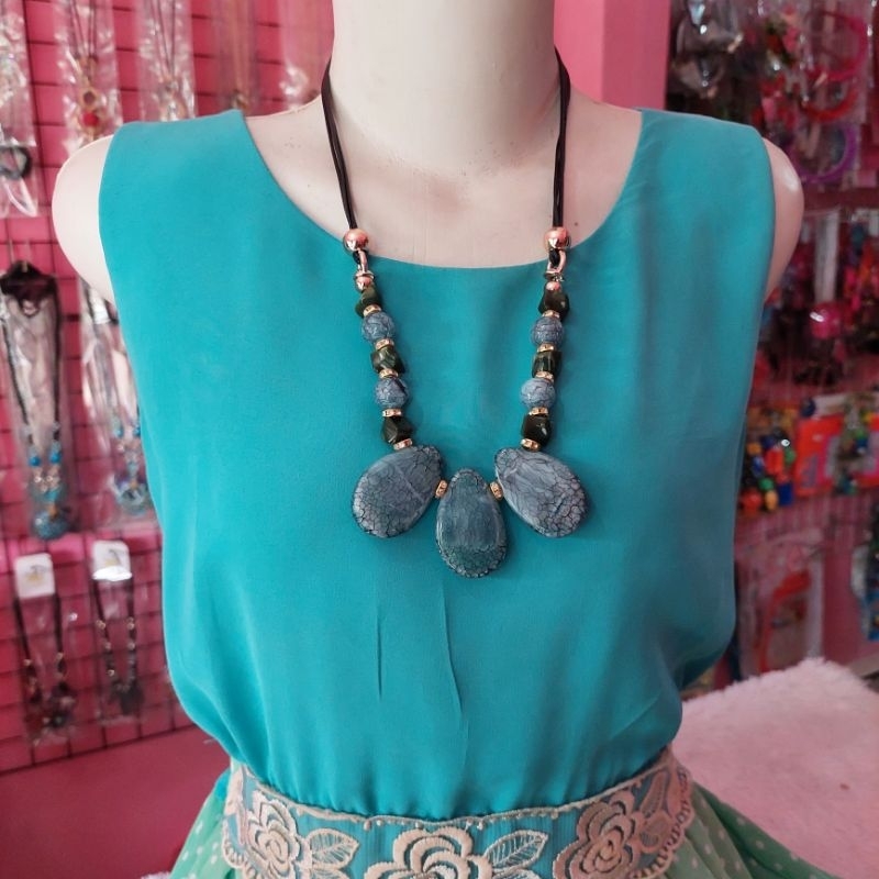 Kalung Hijau Aksesoris Kalung Pesta