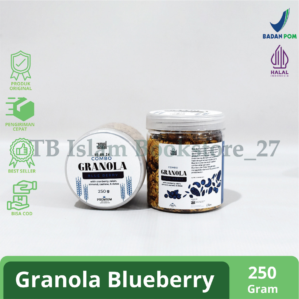 

Granola Diet Granola Blueberry Premium 250 Gr Premium Makanan Cemilan Sereal Sehat High Quality Timur Tengah Outmeal Sereal 500 Gr Oat Oatmeal Makanan Oats Sarapan Granova Murah Tanpa Gula