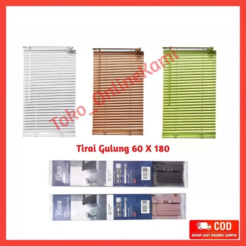 Krey PVC 60X180/ Tirai gulung/ venetian blinds/ Tirai/ kere gulung kris