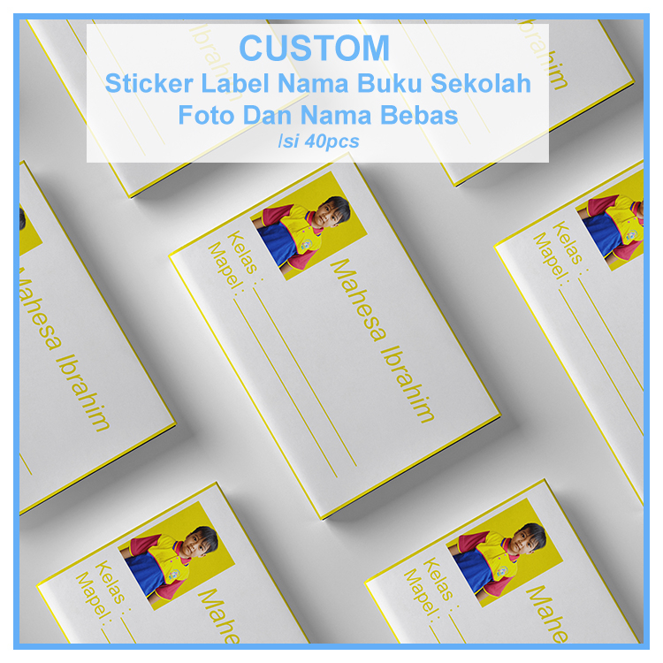 

Sticker Label Nama Buku Sekolah Custom Bisa Pakai Foto Dan Nama Bebas Sesuai Pesanan