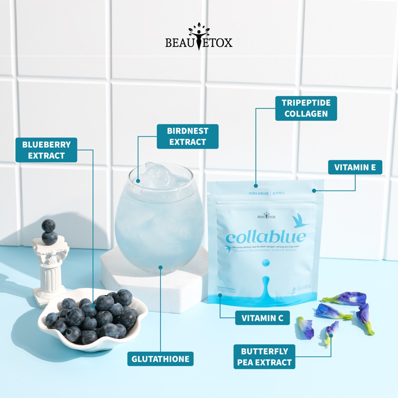 

[FREE GIFT] READY STOCK Collablue minuman kesehatan bunga telang by Beautetox