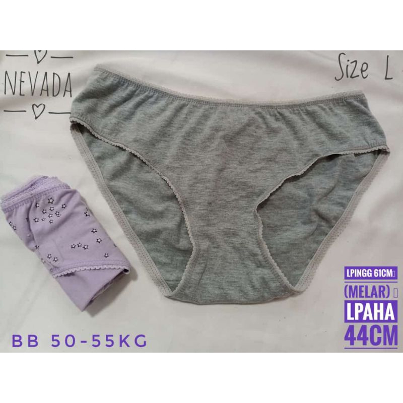 NEVADA L CD underwear segitiga celana dalam branded matahari casual nyaman katun abu ungu lavender 5