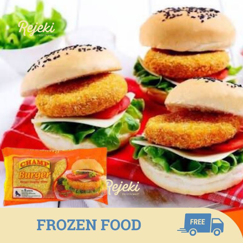 

Champ Daging Ayam Burger 315gr - Rejeki Frozen Mart