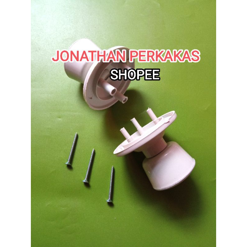 handle knop pintu pvc kamar mandi warna putih