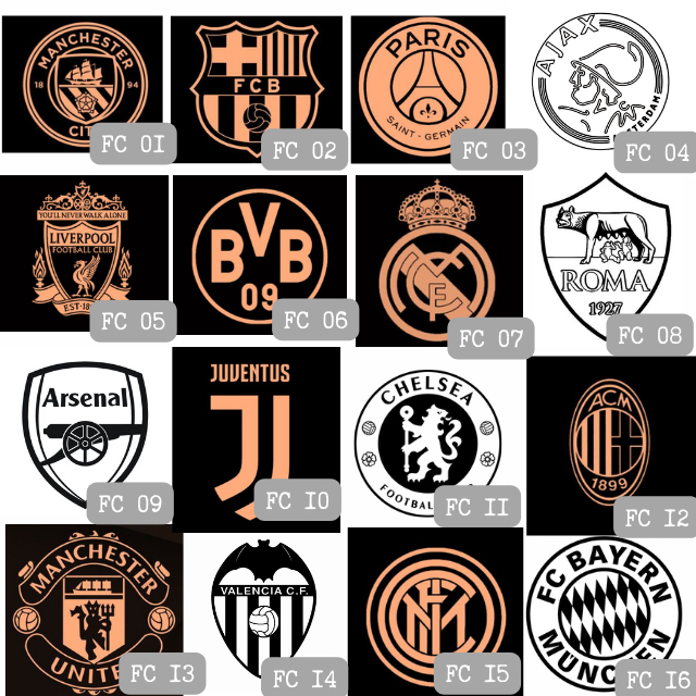 CUSTOM TATO TEMPORER Sticker Motif Logo Klub Sepak Bola Aesthetic Waterproof Tattoo Temporary Sement