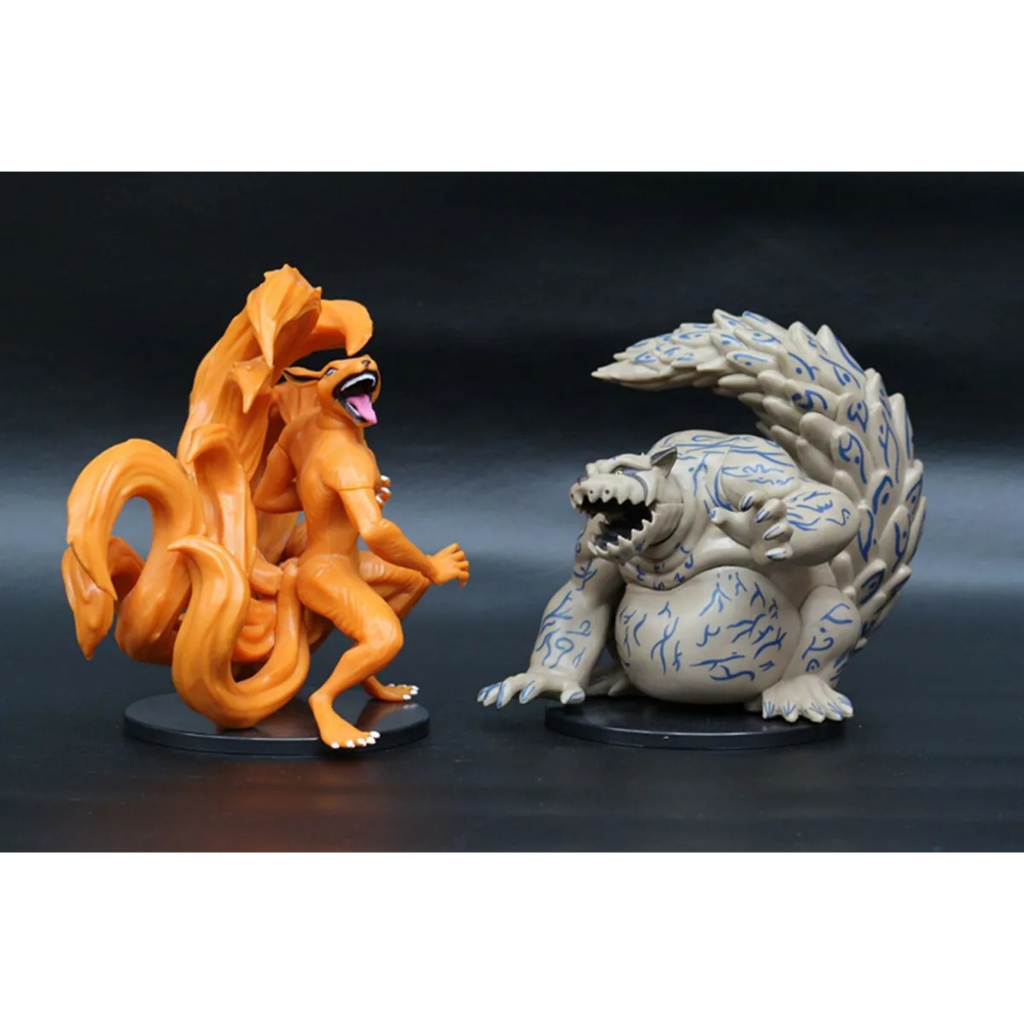 Action Figure Naruto Kyubi Bijuu Kurama Shukaku Set 2