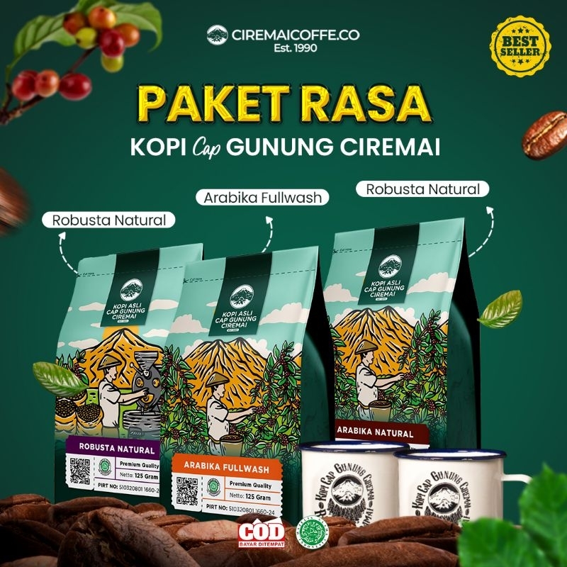 

Paket Kopi Arabika Robusta Gunung Ciremai FREE MUG