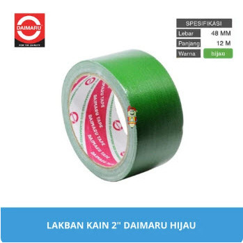 

Lakban Kain Cloth Tape Warna Hijau Daimaru 48mm 2 inch