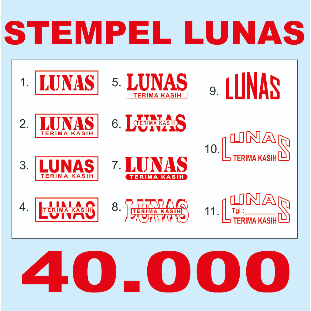 

STEMPEL LUNAS FLASH / STEMPEL LUNAS WARNA BALI